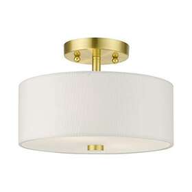 51052-12 Livex Lighting 847284079618 Meridian Collection 2-light Semi Flush Mount Ceiling Light With Off-