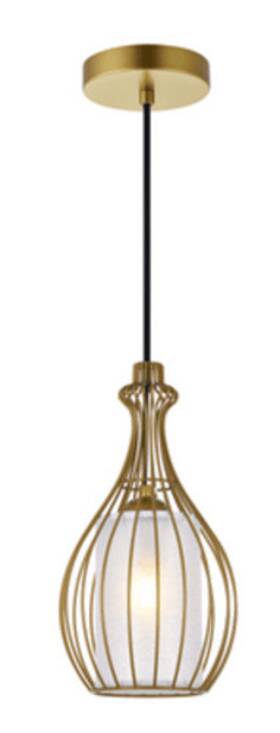 Ld2419br Living District Miya 7 Inch Wide 1-light Teardrop Cage Pendant - Brass