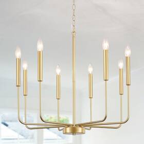 D00708g Ljhhowe Spray Gold Chandelier 8 Lights Modern Farmhouse Dining Roo