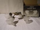 Lk4-ab Antique Kit Libco 4 Ceiling Fan Frosted Brass Light Spot
