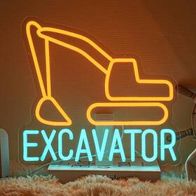 Excavator-11 Llneox Excavator Led Light For Wall Decor Car Shop Sign Dimmable Garage W
