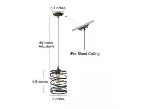 Lnc 708747357028 Industrial 8 Inch 1-light Rusty Bronze Pendant With Cylinder Cage Ceiling Light