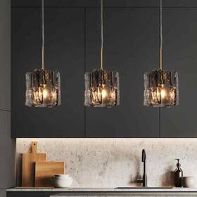 Ljaeueb87p3c8c Lnc Echonalyri Modern 3-light Glam Matte Black Plating Brass Glass Chandelier