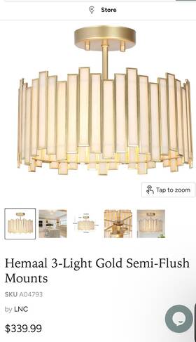 Rbyeb3hd134c328 Lnc Modern 12.5 Inch 3-light Gold Drum Semi-flush Mount With White Stained Glass