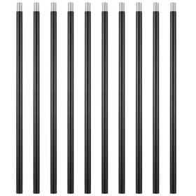 Lnrueg 752870937732 Matte Black M10 Threaded Extension Rod 10 Pcs 12 Inches Exte