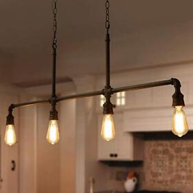 Log Barn Pendant Lighting For Kitchen Island 4-light Farmhouse Industrial