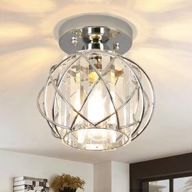 Loiogohot Cl-1026-sl-us Hallway Light Fixtures Ceiling Modern Chrome Iron Acrylic Silver 1