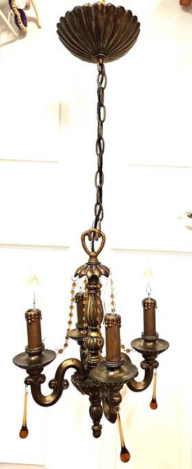 212276 Lowes Vintage 4 Arm Chandelier