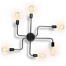Lp-c033-6 Ch Sputnik Andelier Flush Mount Ceiling Light Matte Black