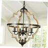 Lpc092h4 Ch Orb Farmhouse Andelier Stardust Finish Handmade Rustic Brown