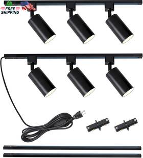 Gu10 Lraemxg 313113311339 Plug In Track Lighting With Power Cord 6-light Kit 6.6