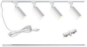 Gu10-008 Lraemxg Plug In Track Lighting With Power Cord 4-light Gu10 Kit