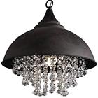 Lt424772 Industrial Wrought Iron Vintage Retro Crystal Pendant Light 614961817258