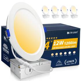 Ltb021-47 Ltblight 4 Pack Inch Recessed Lighting Ultra-thin Led Canless Lig