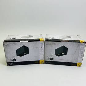 Gu10 Lucide 411212221292 Lot Of 2 Tube Black 2x Ceiling Light Spotlight