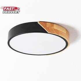 Lufun 313099921904 Led Ceiling Lights 12 Inch Black Modern Flush Mount Lighting Fixture Round Shape