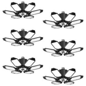Lukyamzn 726084500587 Adjustable Led Garage Ceiling Light 6-pack 60000 Lumen Deformable Panels 6500k E