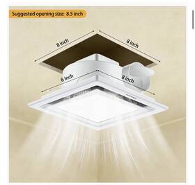 Lumllsaji 000151al250916um Bathroom Exhaust Fan With Light 10 Inch Ultra Quiet 1.0 Sones 1000lm 5cct Exhau
