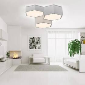 Lumod Lighting 791684501340 Bessie Elegant White Hexagon Shaped Led Ceiling Light