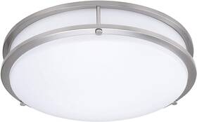Gs-drcl14-184001 Lunabode Led 14inch Double Ring Dimmable Flush Mount Ceiling Light Fixture 22w 100w E