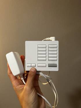 Rr-t10rl-u Lutron Radio Ra2 White Table Top 10 Button Keypad Battery/ac Plug
