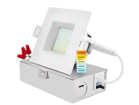 Lr22638 Luxrite New 3 Inch Square Led Regressed Mini Panel 10w 5cct 820lm Dimmable