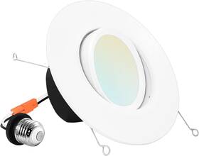 Lr23043 Luxrite 5/6 Inch Gimbal Led Recessed Lighting Can Light - White