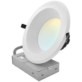 Lr23982 Luxrite 8 Inch Led Recessed Light J-box 5cct 50/65/80w Dimmable 5000/6500/8000lm