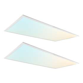 Lr24263 Luxrite 2x4 Ft Led Panel Lights 40/50/55w 3cct Dimmable 3750/5000/6250 Lm 2 Pack