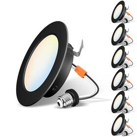 Dlb11-d407t-700 Lvwit Black Led Recessed Light 4inch Can Lighting Color 4in-6pack