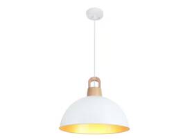 Lwytjo Zjd00075-400-w Madison 60-watt 1 Light White Dome Shaded Pendant With Metal Shade