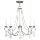 Lx.6515-91 Livex Lighting Pennington Chandelier In Brushed Nickel 847284035843