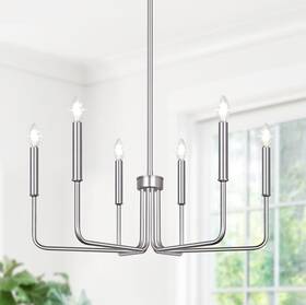 B0cmztsv26 Lynnoland Chandelier 6 Light Modern Farmhouse For Dining Room Lighting