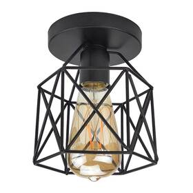 Us4cl001us Lysed E26 E27 Retro Black Industrial Light Fixture Vintage Flush Mount Ceiling Ligh