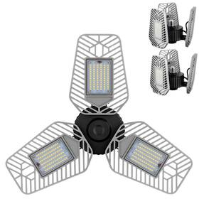 Lzhome 740385116179 2-pack Led Garage Lights Deformable Ceiling 9000 Lumens 8