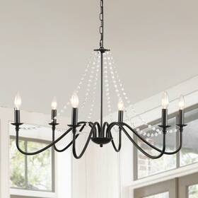 Magic Home 740907581232 Farmhouse 6-lights French Country Chandelier For Kitchen