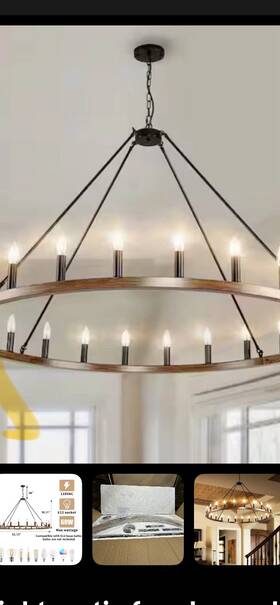 Mh-ch020245w Magic Home 54 Inch 24-light Rustic Farmhouse Kitchen Island Chandelier