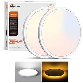 Ld-gm2-036wdn Matane 12inch Dimmable Led Flush Mount Ceiling Light Fixture With Night