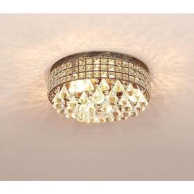 Mx16008-c Maxax Jackson 4-light 15 Inch Bronze Flush Mount With Crystal