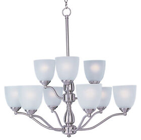 10066ftsn Maxim 10066 Stefan 30inch.w 9 Light Chandelier Nickel
