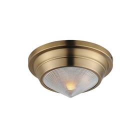 10390prnab Maxim 10390 Hargreaves 10 Inch W Flush Mount Ceiling Fixture - Brass