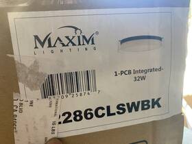 12286clswbk Maxim 12286clsw Duo 20 Inch W Led Flush Mount Drum Ceiling Fixture - Black Read