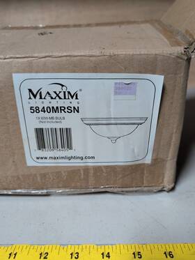 5840mrsn Maxim 5840 Nickel Essentials 11 Inch W 1-light Ceiling Light