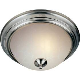 5842icsn Maxim Essentials 15.5 Inch 3-light Flush Mount Ceiling Fixture Satin Nickel