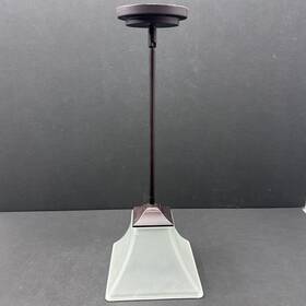 92090ftoi Maxim 92090 Fto1 Aurora 8 Inch Wide Frosted Glass Pendant Light Oil Rubbed Bronze