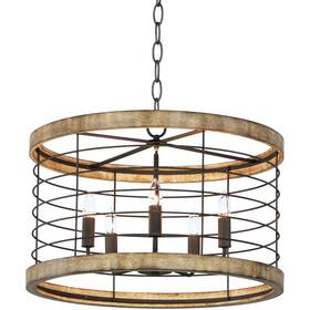 12515dwbk Maxim Lighting Homestead Chandelier Driftwood/black