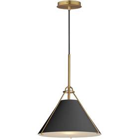 Maxim Lighting 25229bknab Lucas Pendant Black And Natural Aged Brass