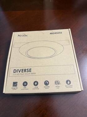 Maxim Lighting 57643wtwt Diverse 7.5 Inch Dimmable Led Flush Mount Disc White