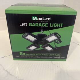 Gl-054ub50 Maxlite Led Garage Lights 54w 120v 5000k Linkable Switched Power Cord