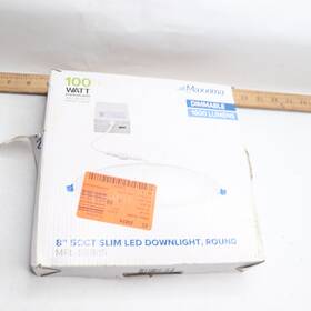 Mrl-s81815 Maxxima Round Recessed Led Downlight Slim Flat Panel Dimmable 8 Inch
